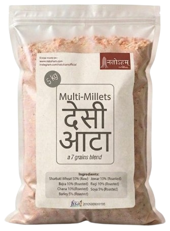 Natoham Multi-Millets Desi Atta 5kg pack
